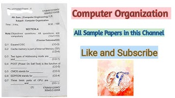 Computer Organization Sample Paper