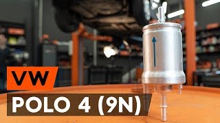 Kā nomainīt degvielas filtrs VW POLO 4 (9N) [AUTODOC VIDEOPAMĀCĪBA]