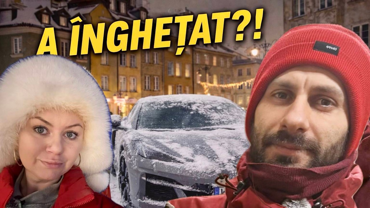Varșovia, oraș de poveste ❄️… și mașini INGHETATE COMPLET!