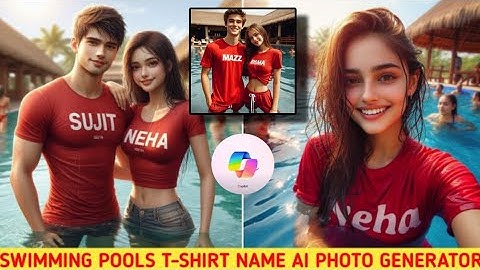 How To Create Swimming Pools T-Shirt Name Ai Photo Generator | Copilot Ai Image Creator
