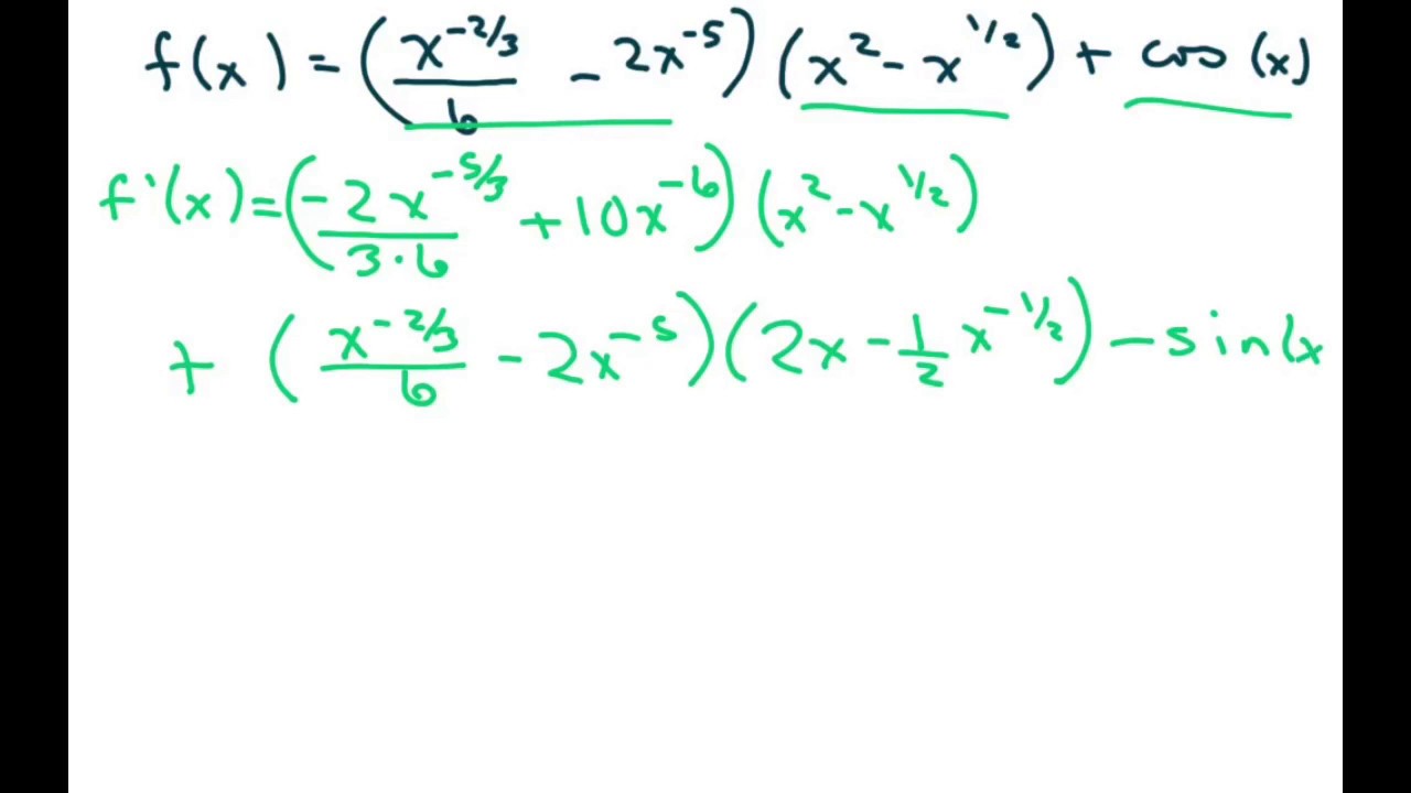 How To Utilize the Product Rule Formula. Part 3 YouTube