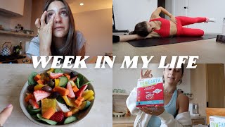 WEEK IN MY LIFE: mental health check-in, healthy grocery haul + spring outfit inspo!