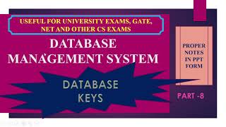8. DBMS Keys