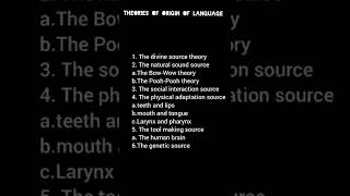 02 || Theory of origin of language || English||Chaucerandthehistoryofenglishlanguageandliterature