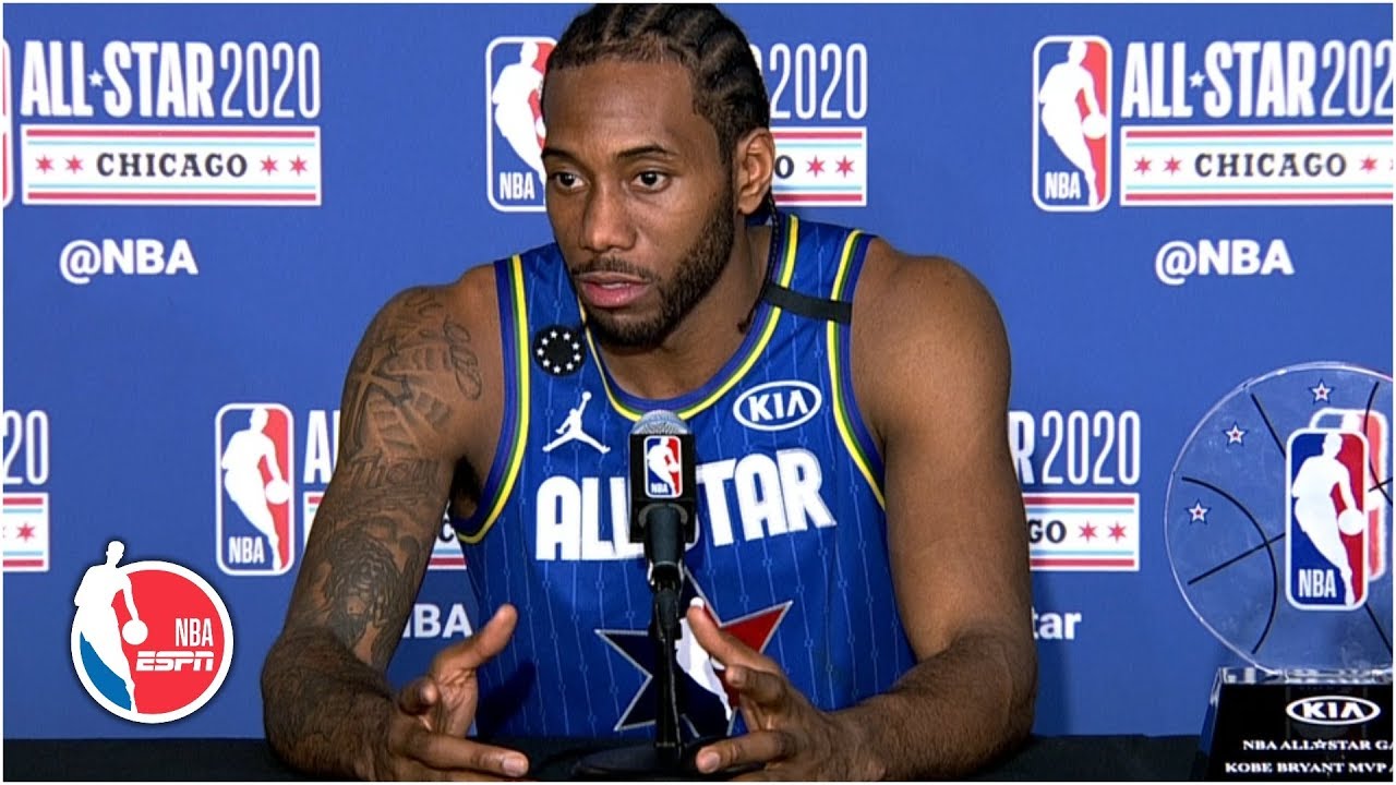 Kawhi talks winning the inaugural All-Star Game Kobe Bryant MVP award | 2020 NBA All-Star Weekend