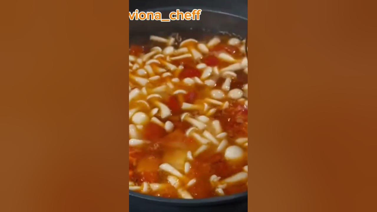 ide resep sup tahu jamur yang kental dengan aroma kaldu tomat terasa asam manis yang sangat nikmat