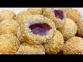 Fried Sesame balls w/Ube (purple yam) Jam