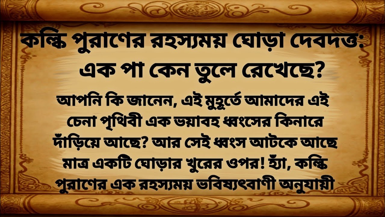 কল্কি অবতারের ঘোড়া 'দেবদত্ত' পা মাটিতে ছোঁয়ালেই কি কলিযুগের শেষ?