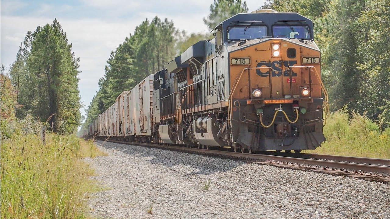 70mph CSX train i03208 Near (Folkston GA) with Fast and loud K5HL 10