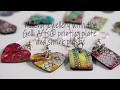 Making shrink plastic jewellery with the Gelli Arts® geli printing plate