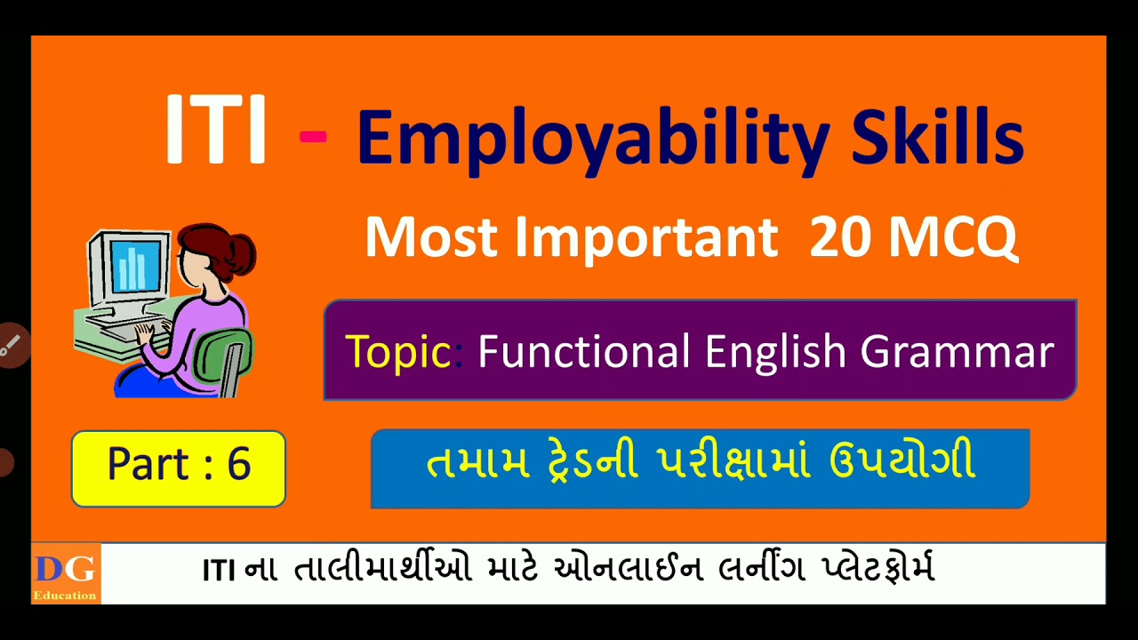 6. ITI Employability Skills Questions 2021 | English Grammar | Basics English | ITI CBT Exam 2021