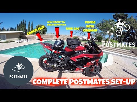 Postmates Sportbike Set-up, How to carry drinks