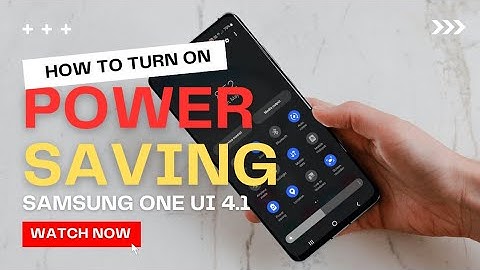 How To Enable Power Saving Option. Samsung One UI 4.1