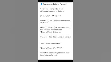 Abels Formula (Differential Equation) CSIR-NET, IIT-JAM (Mathematics) #assistantprofessor #csirnet