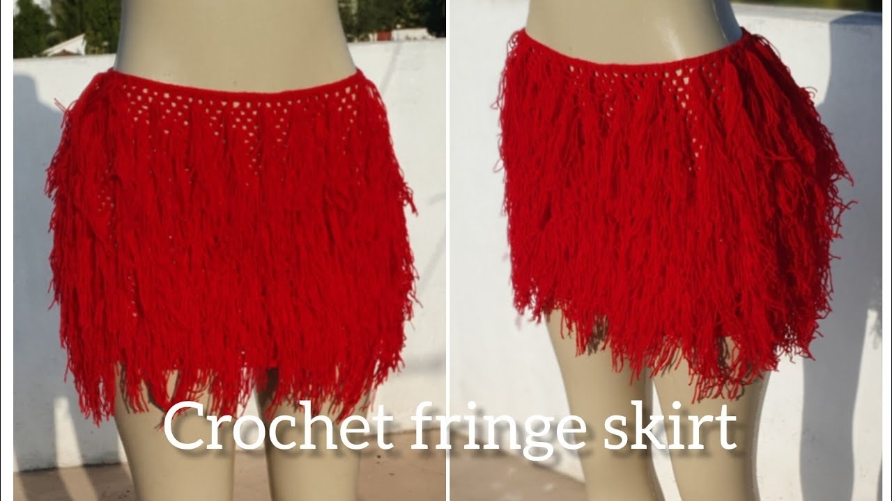 How to crochet a fringe skirt