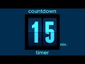 15 min countdown timer / electric blue design • flip timer • no music • only bell / productivity