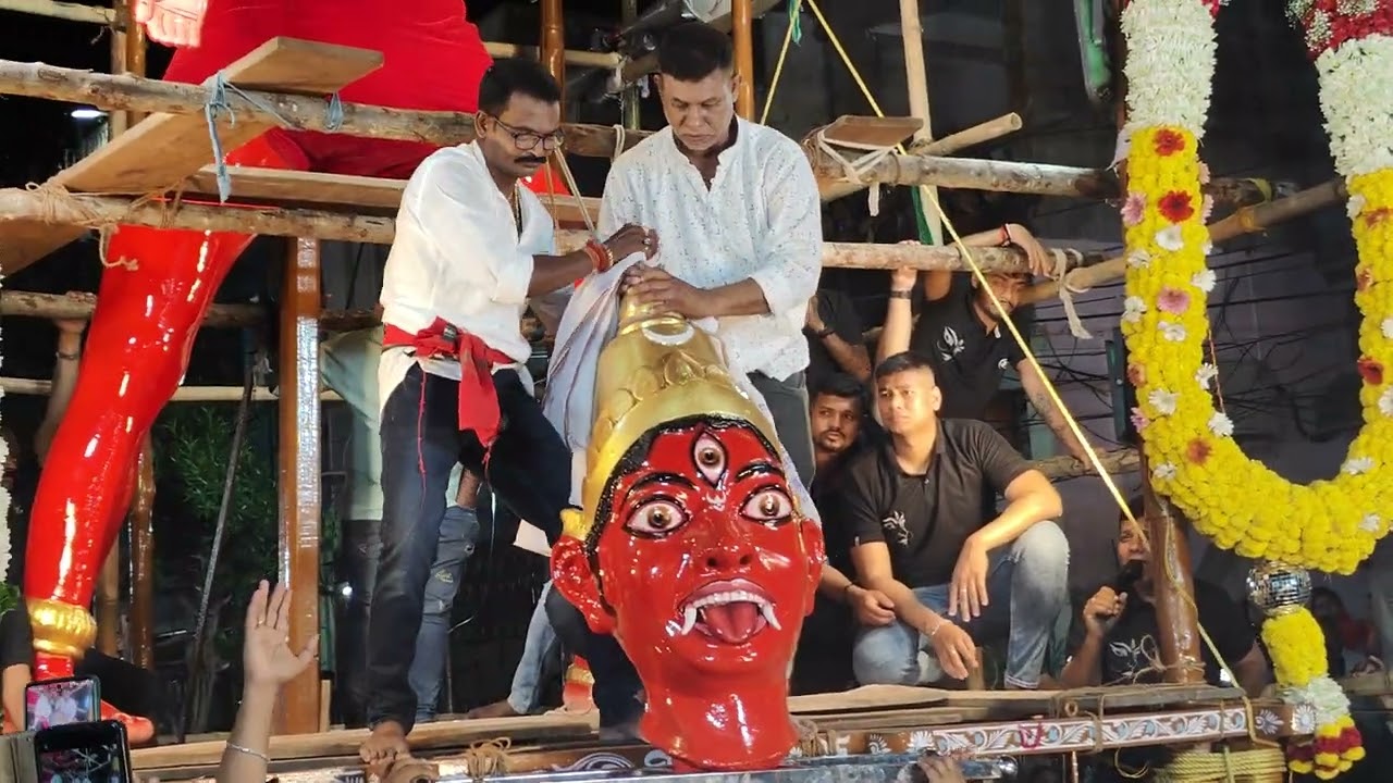 ଜ୍ବଳାମୁଖୀଙ୍କର ମୁଣ୍ଡ ସ୍ଥାପନ||ମାଁ ଙ୍କ ନଗର ପରିଭ୍ରମଣ||kalupatro street jawalamukhi|maa budhi thakurani