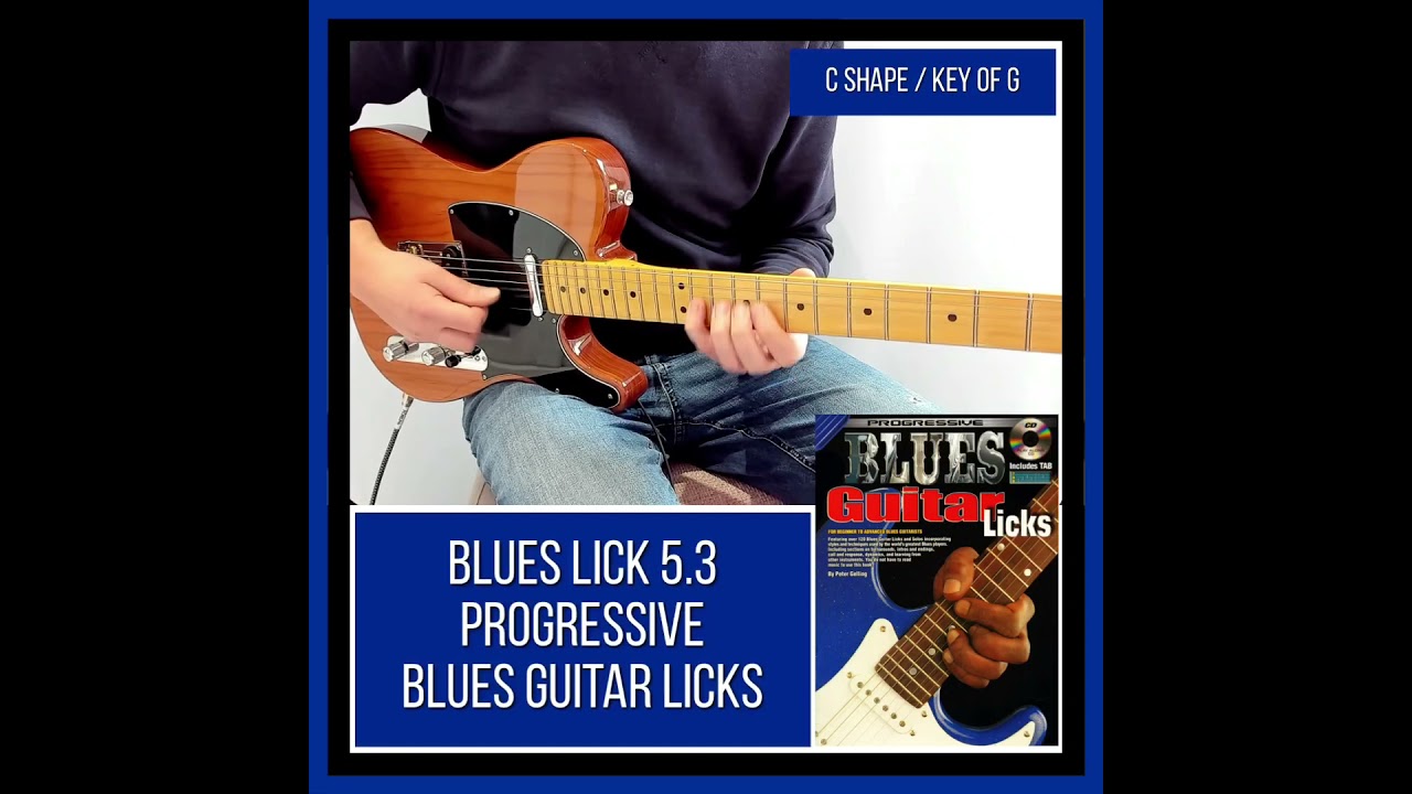 Blues Guitar Lick 5.3 - Progressive Blues Guitar Licks - C Shape Minor Pentatonic