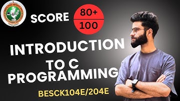 Introduction To C Programming Vtu Important Questions |BESCK104E/204E