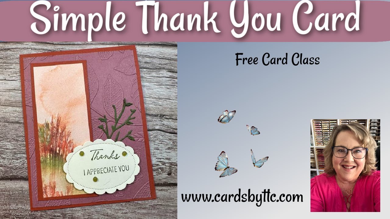 Simple Thank you Card with Fun Fall Color Combo - YouTube