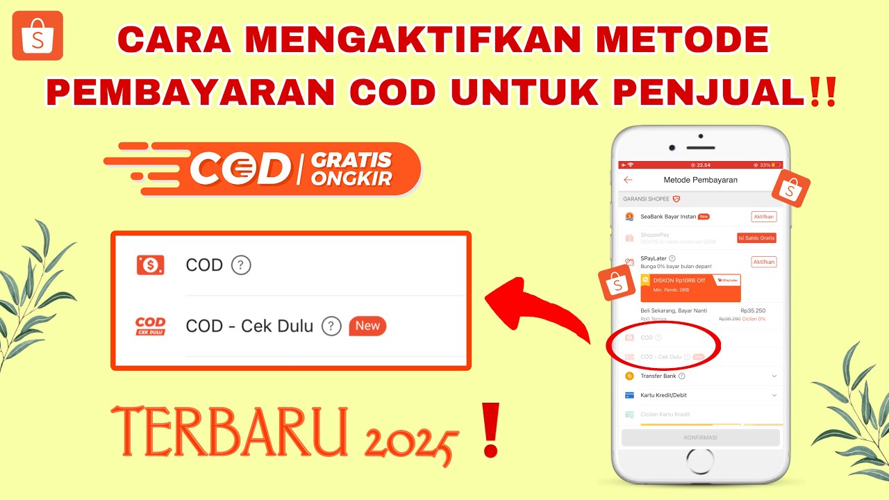 Cara mengaktifkan COD di Shopee untuk Penjual! 2025 - YouTube