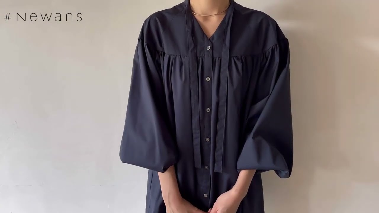 アイロンいらず】バストカットギャザーブラウス / #Newans 