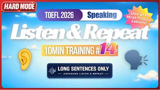 10-Minute Listen & Repeat #14 HARD MODE "Airport"| TOEFL 2026 Speaking Practice | EnglishHack