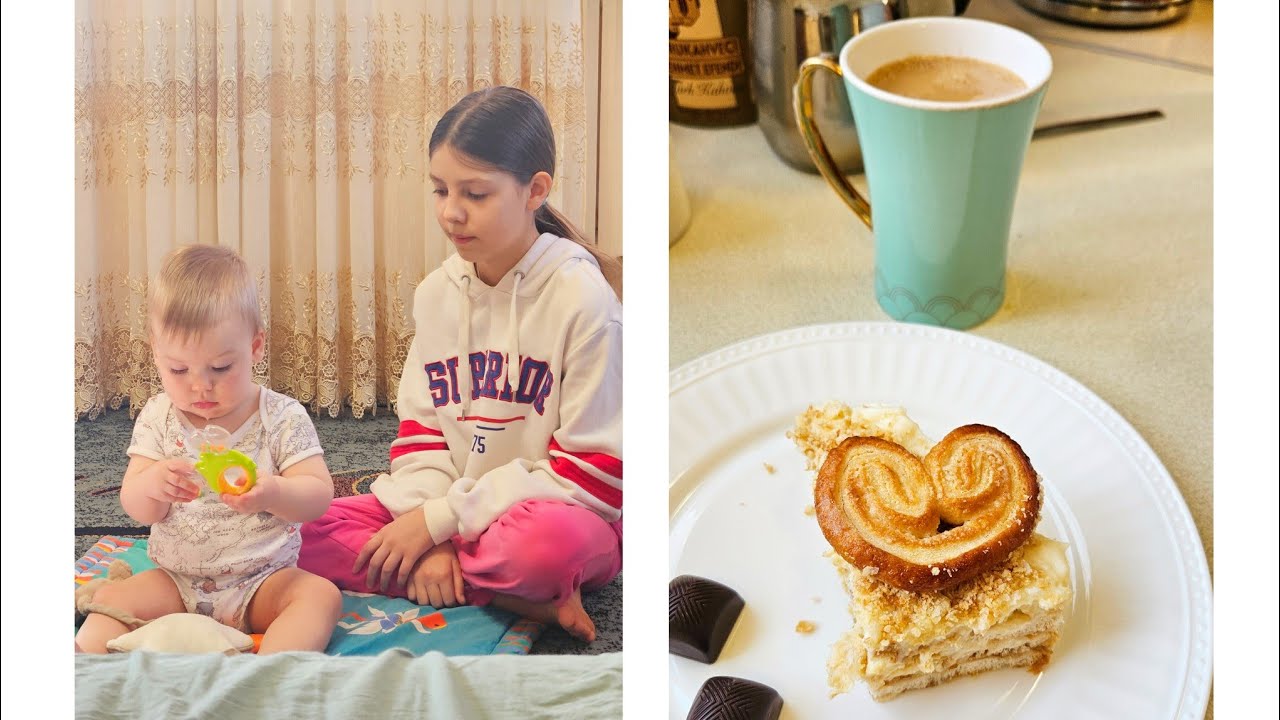 Утро восьмого марта. Вкусный завтрак. Общаемся в постели. 