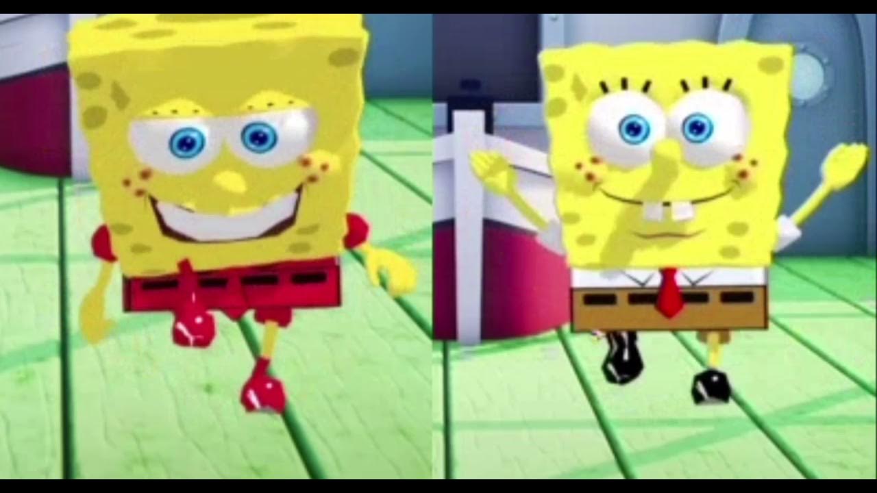 bob esponja rojo 3d y bob esponja normal 3d bailando criminal YouTube