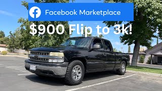 flipping my $900 Chevy Silverado on FB Marketplace