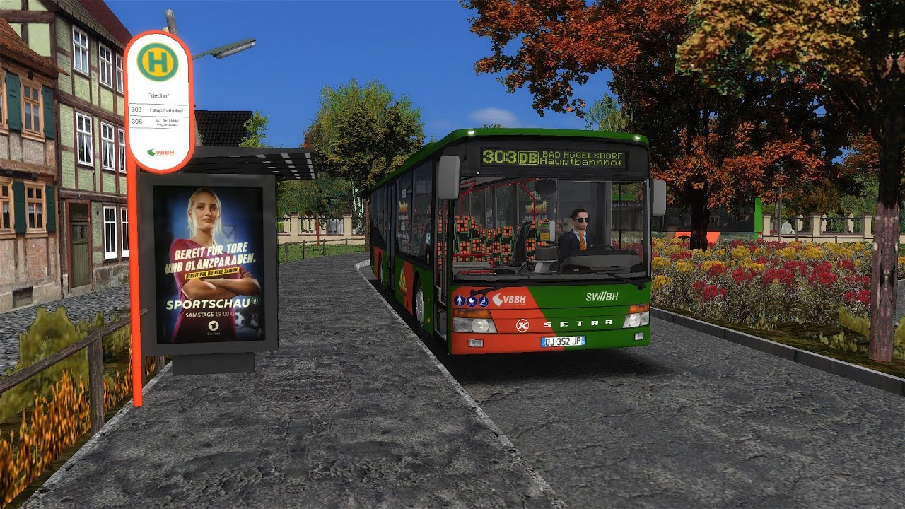 🚍 [ OMSI 2 ]  Bad Hügelsdorf 2020 / Retour de la ligne 303 à la gare principale / Setra s31x