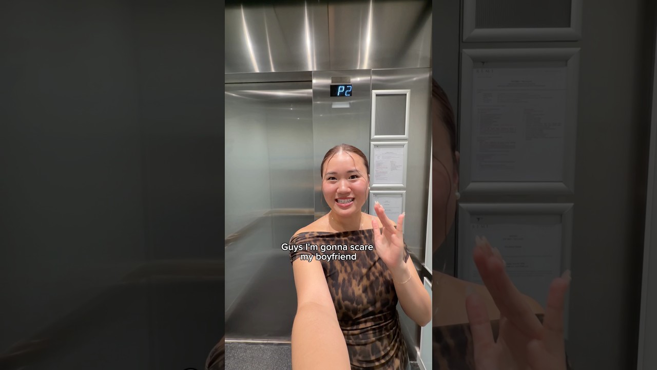Elevator scare gone wrong😩 #couple #couples #couplecomedy #funny #funnyvideo #comedy #fun