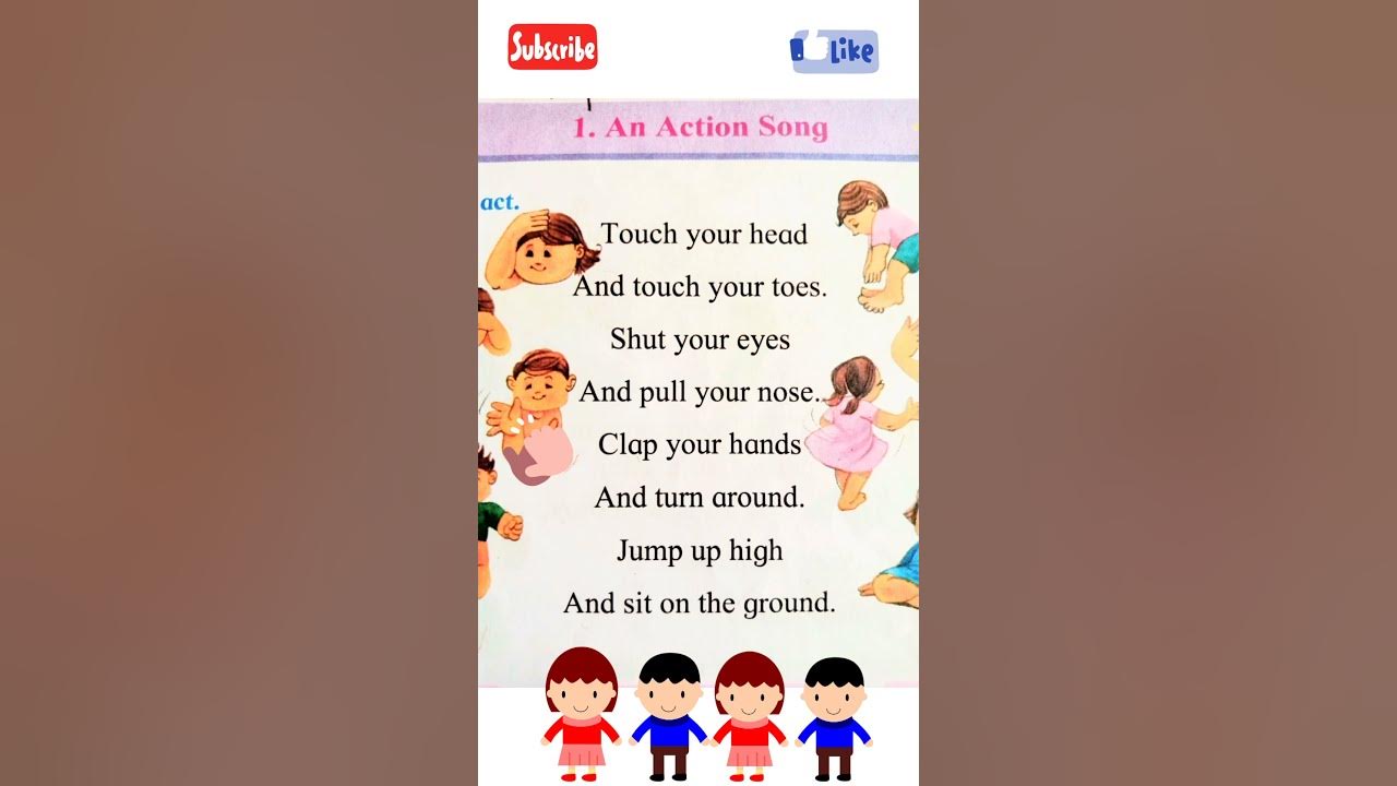 An Action song 🧒| first standard English poem 🧒👧| unit 4 chapter 1 An action song👦👧