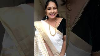 Easy Kerala Style Makeup Tutorial in Telugu🤍🌸🌴 #traditional makeup 💄#keralastyle #keralaspecial