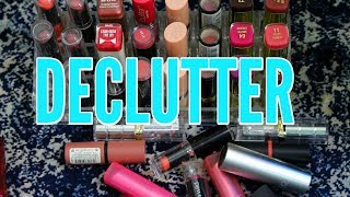 DRUGSTORE LIPSTICK DECLUTTER ~ Savage Makeup Declutter 2018
