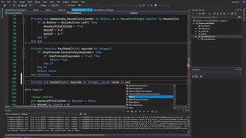 VBGM116 - VB.NET Further Improvements - Adding more Key related methods