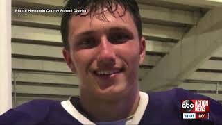 Hernando High School honors football player who was hit and killed by van on way to school