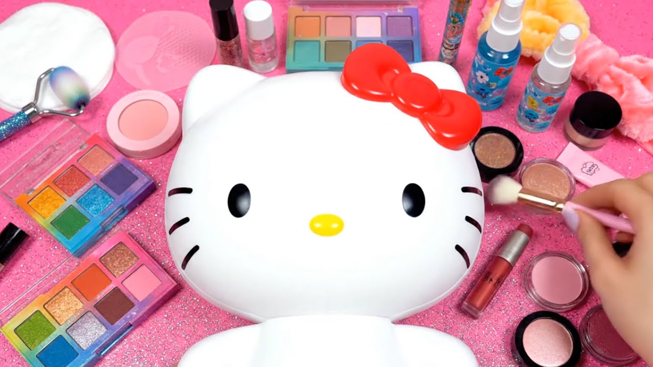 Hello Kitty Skincare & Makeup Secrets 🌸 A Radiant Night Awaits - YouTube