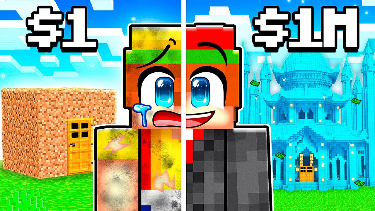 Upgrading My House From DIRT to DIAMOND in Minecraft!