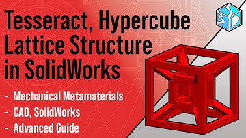 How to Design a Tesseract Lattice Structure in SolidWorks | hypercube-inspired unit cell