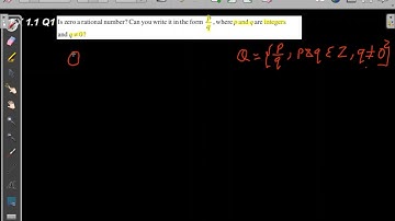 Is zero a rational number? Can you write it in the form p/q, where p and q are integers and q ≠ 0?