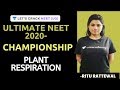 Plant Respiration | Ultimate NEET 2020 Championship | 100 दिन की महा MCQ Series | Ritu Rattewal