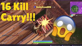 TG Contoir Carries Me in a 16 Kill Game! (Fortnite Squads)