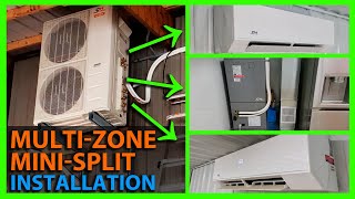 Mini Split with DUCTWORK? Complete Install of 1 Air Handler & 2 Wall Units on 1 36k C&H Condenser by Benjamin Sahlstrom 41,010 views 9 months ago 32 minutes