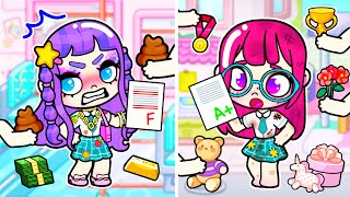 картинка: БЕДНАЯ ПОПУЛЯРНАЯ vs БОГАТАЯ НЕПОПУЛЯРНАЯ в Аватар Ворлд | Toca Life World