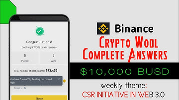 Binance crypto wodl CSR Initiative in Web 3.0 complete answer
