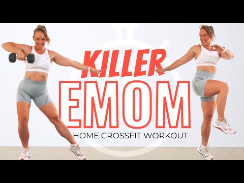 30 MIN KILLER DUMBBELL EMOM | Home Crossfit Workout — Penny Barnshaw - Garage Fitness Girl
