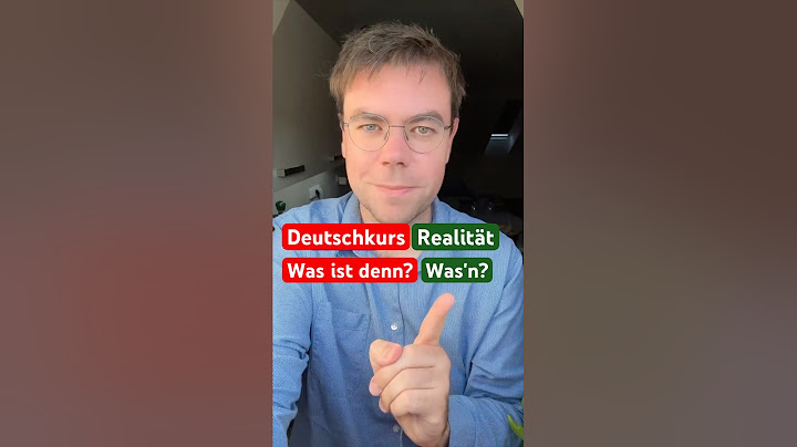 Fließend Deutsch sprechen: Was ist denn? #deutschlernen #aussprache #learngerman #deutsch