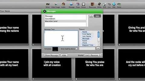 ProPresenter 4 - Working with Messages (Nursery Calls)