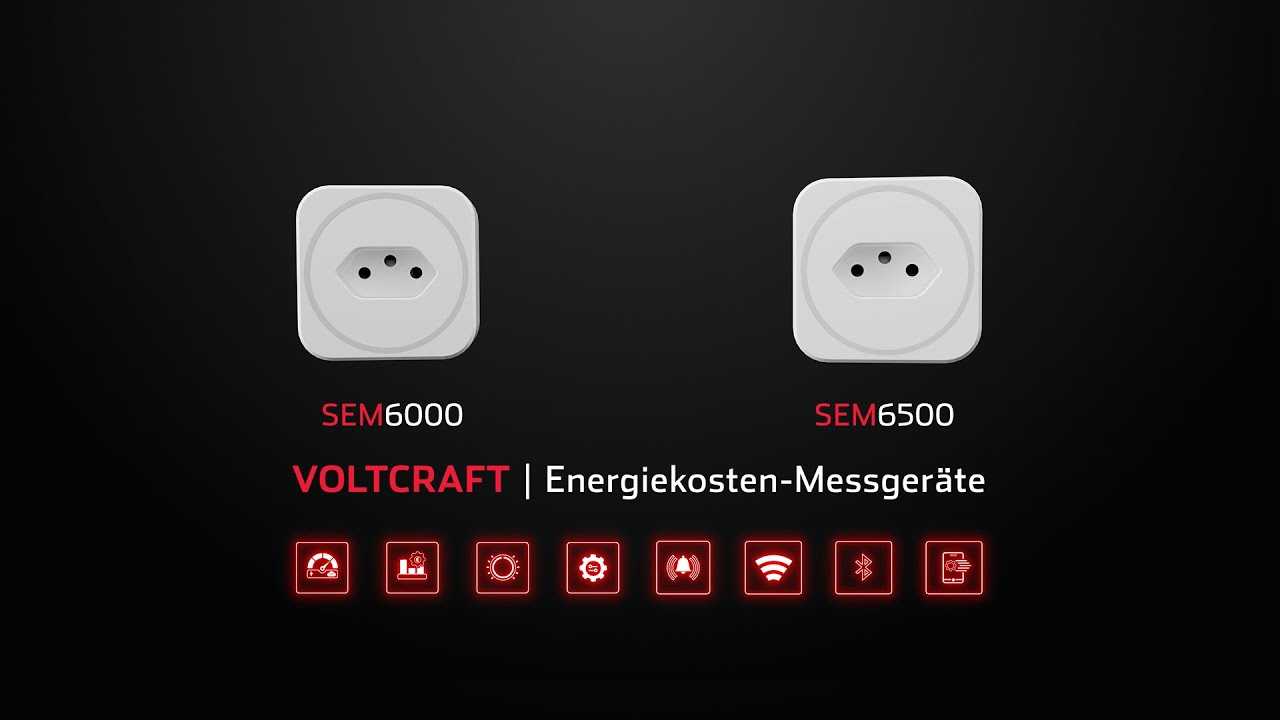 VOLTCRAFT Energiekostenmessgerät SEM 6000 und SEM 6500 für Smartphone und  Tablet 